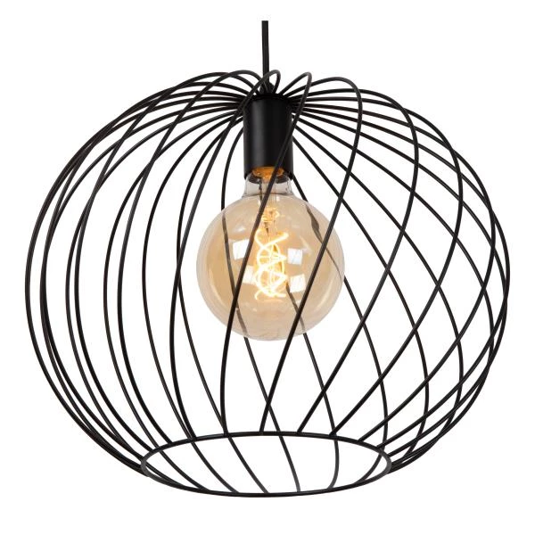 Lucide DANZA - Pendant light - Ø 40 cm - 1xE27 - Black - detail 1